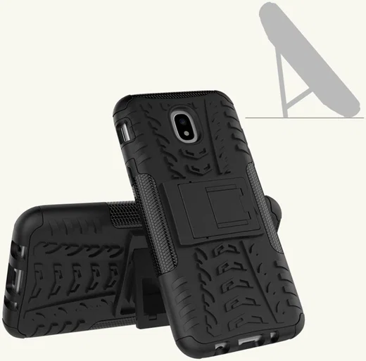 Samsung Galaxy J5 (2017) Robuust Hybride Hoesje Zwart afbeelding 9