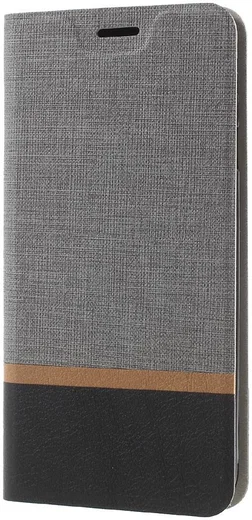Samsung Galaxy J5 (2017) Linnen Portemonnee Hoesje Grijs afbeelding 4