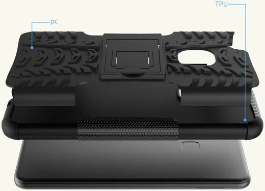 Huawei P10 Lite Robuust Hybride Hoesje Blauw afbeelding 3