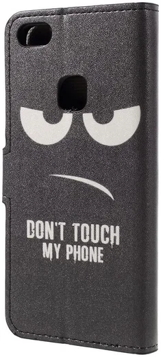 Huawei P10 Lite Portemonnee Hoesje Don't Touch My Phone afbeelding 4