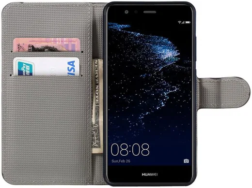 Huawei P10 Lite Portemonnee Hoesje Flower afbeelding 2