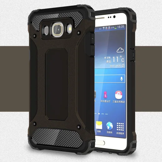 Samsung Galaxy J7 (2016) Hybride Hoesje Zwart afbeelding 1