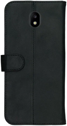 Rosso Deluxe Samsung J5 2017 Hoesje Echt Leer Pasjes Book Case Zwart afbeelding 8