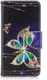 Huawei Y6 (2017) Portemonnee Flip Hoesje Print Kristal Vlinder afbeelding 1