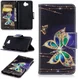 Huawei Y6 (2017) Portemonnee Flip Hoesje Print Kristal Vlinder afbeelding 4