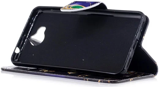 Huawei Y6 (2017) Portemonnee Flip Hoesje Print Kristal Vlinder afbeelding 6
