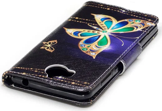 Huawei Y6 (2017) Portemonnee Flip Hoesje Print Kristal Vlinder afbeelding 8