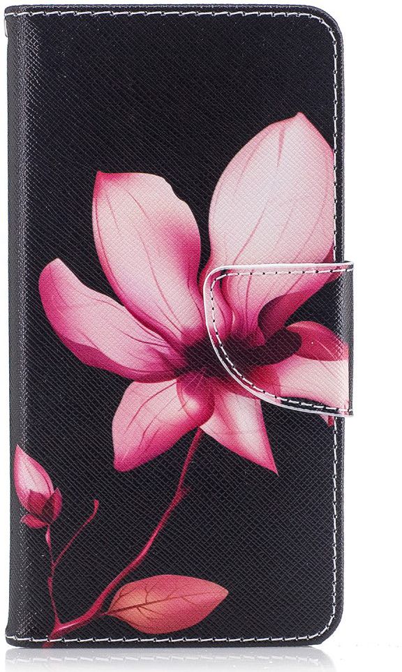 Huawei Y6 (2017) Portemonnee Flip Hoesje Print Bloem afbeelding 1
