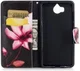 Huawei Y6 (2017) Portemonnee Flip Hoesje Print Bloem afbeelding 2