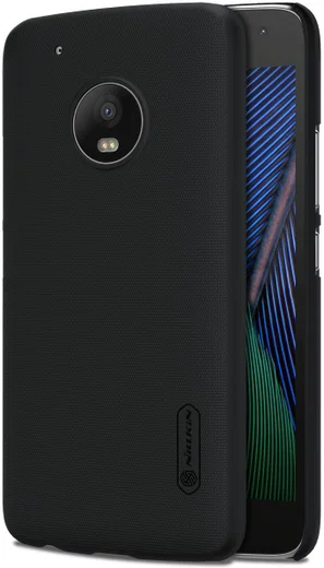 Nillkin Super Frosted Shield Case Motorola Moto G5 Plus Zwart afbeelding 1