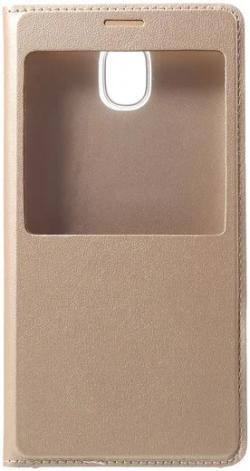 Samsung Galaxy J5 (2017) Window View Flip Hoesje Goud afbeelding 1
