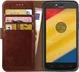 Rosso Element Motorola Moto C Plus Hoesje Book Cover Bruin afbeelding 1