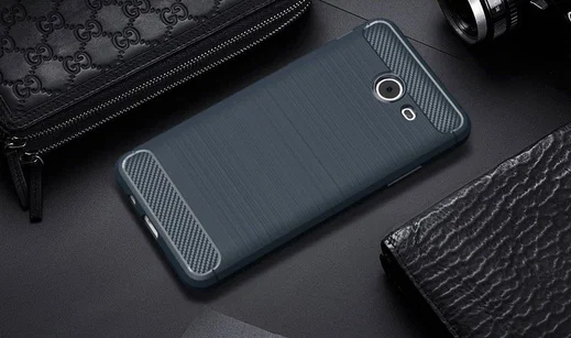 Samsung Galaxy J5 (2017) Geborsteld TPU Hoesje blauw afbeelding 2
