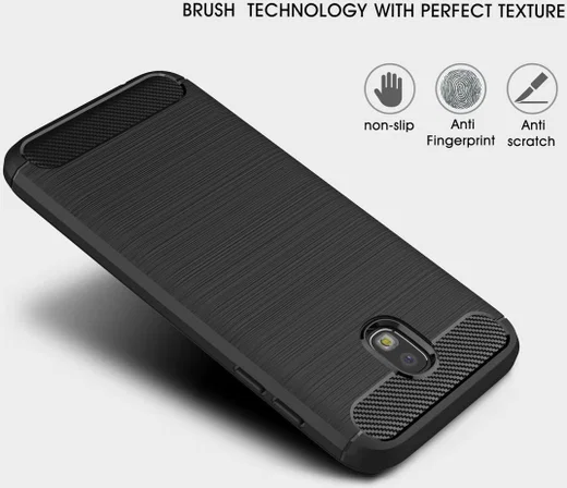 Samsung Galaxy J5 (2017) Geborsteld TPU Hoesje blauw afbeelding 6
