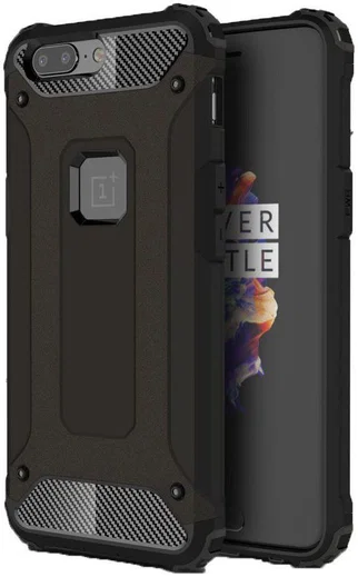 OnePlus 5 Hybride Hoesje Zwart afbeelding 1