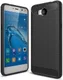 Huawei Y6 (2017) Geborsteld TPU Hoesje Zwart afbeelding 1