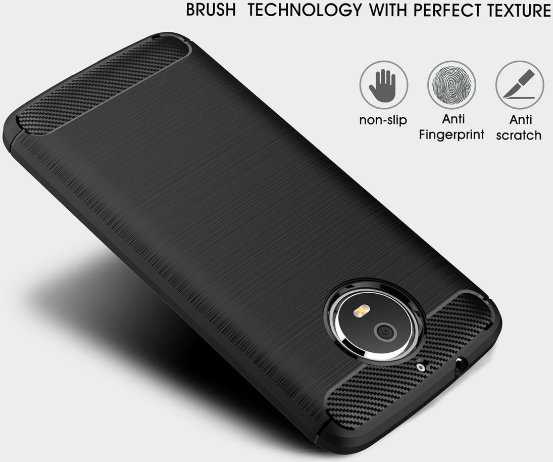 Motorola Moto G5S Geborsteld TPU Hoesje Zwart afbeelding 9