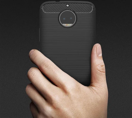 Motorola Moto G5S Plus Geborsteld TPU Hoesje Zwart afbeelding 9