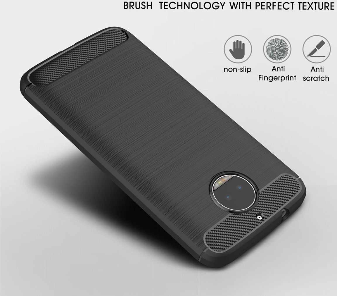 Motorola Moto G5S Plus Geborsteld TPU Hoesje Blauw afbeelding 6