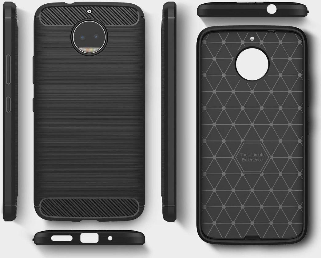 Motorola Moto G5S Plus Geborsteld TPU Hoesje Blauw afbeelding 7