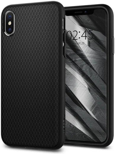 Spigen Liquid Air Apple iPhone X Hoesje Zwart afbeelding 1