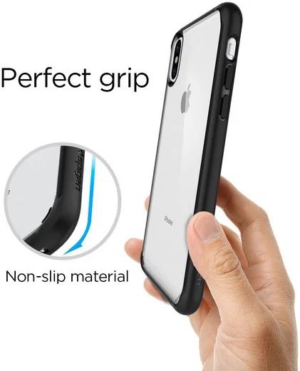 Spigen Ultra Hybrid Apple iPhone X Hoesje Zwart afbeelding 4