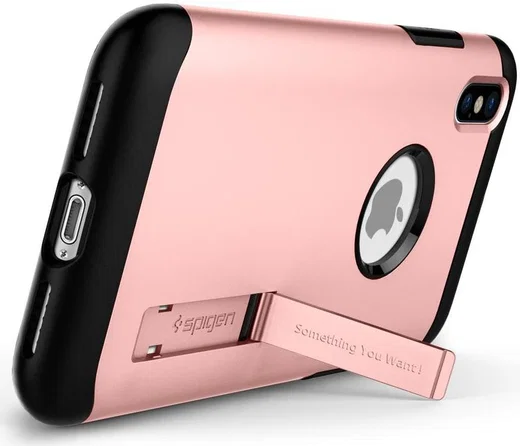 Spigen Slim Armor Apple iPhone X Roze Goud afbeelding 3