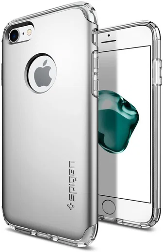 Spigen Hybrid Armor Hoesje Apple iPhone 7 Satin Silver afbeelding 1
