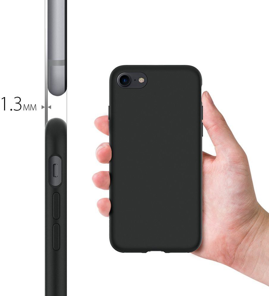 Spigen Liquid Crystal Apple iPhone 7 / 8 Hoesje Black afbeelding 2
