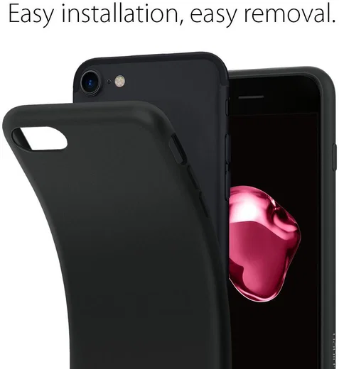 Spigen Liquid Crystal Apple iPhone 7 / 8 Hoesje Black afbeelding 6