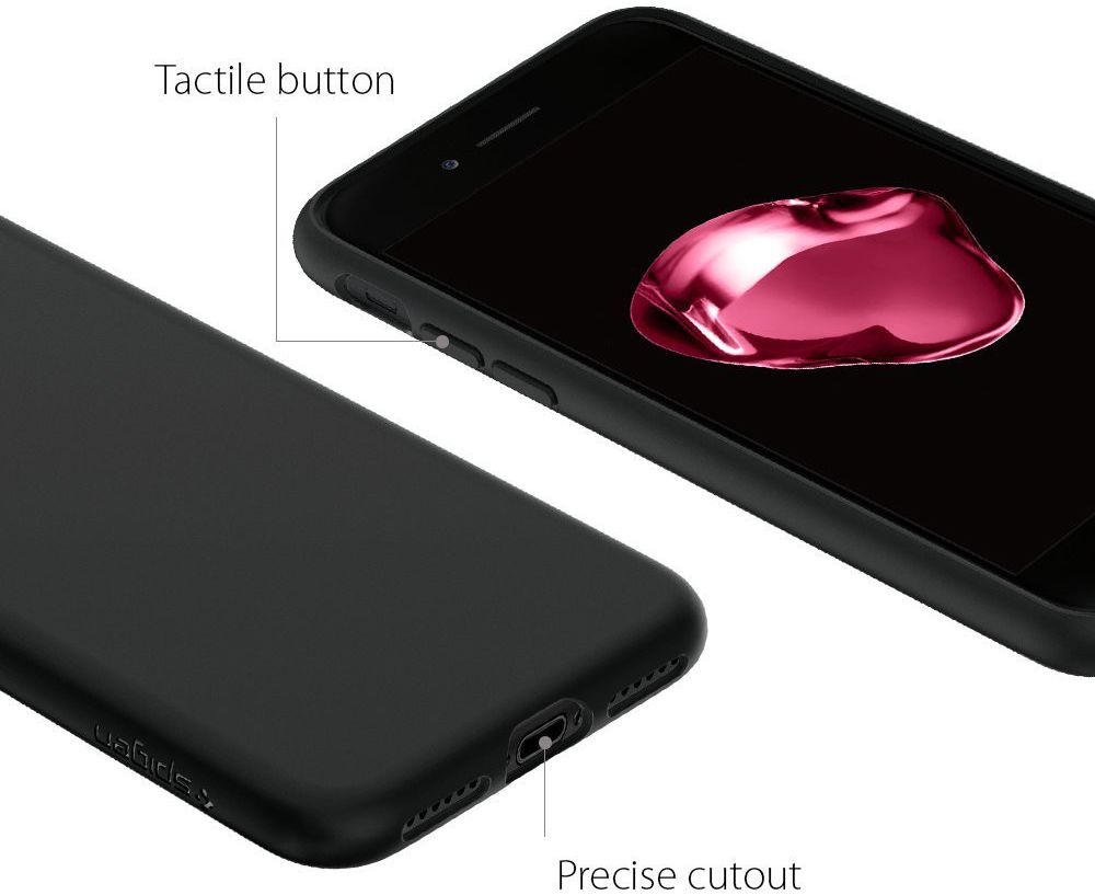 Spigen Liquid Crystal Apple iPhone 7 / 8 Hoesje Black afbeelding 7