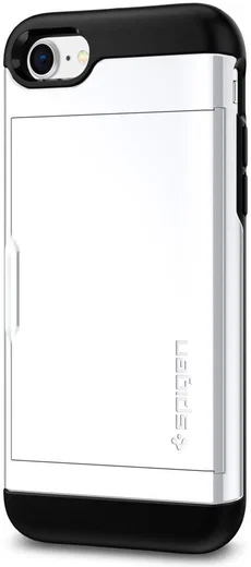 Spigen Slim Armor Card Holder Case Apple iPhone 7 / 8 White afbeelding 2