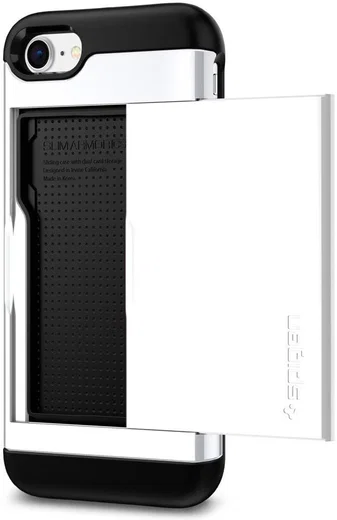 Spigen Slim Armor Card Holder Case Apple iPhone 7 / 8 White afbeelding 8