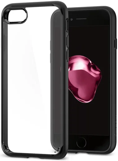 Spigen Ultra Hybrid 2 Case Apple iPhone 7 / 8 Zwart afbeelding 1