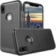 Apple iPhone X Robuust Geborsteld TPU Hoesje Zwart afbeelding 2
