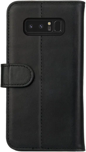 Rosso Deluxe Samsung Galaxy Note 8 Hoesje Echt Leer Book Case Zwart afbeelding 6