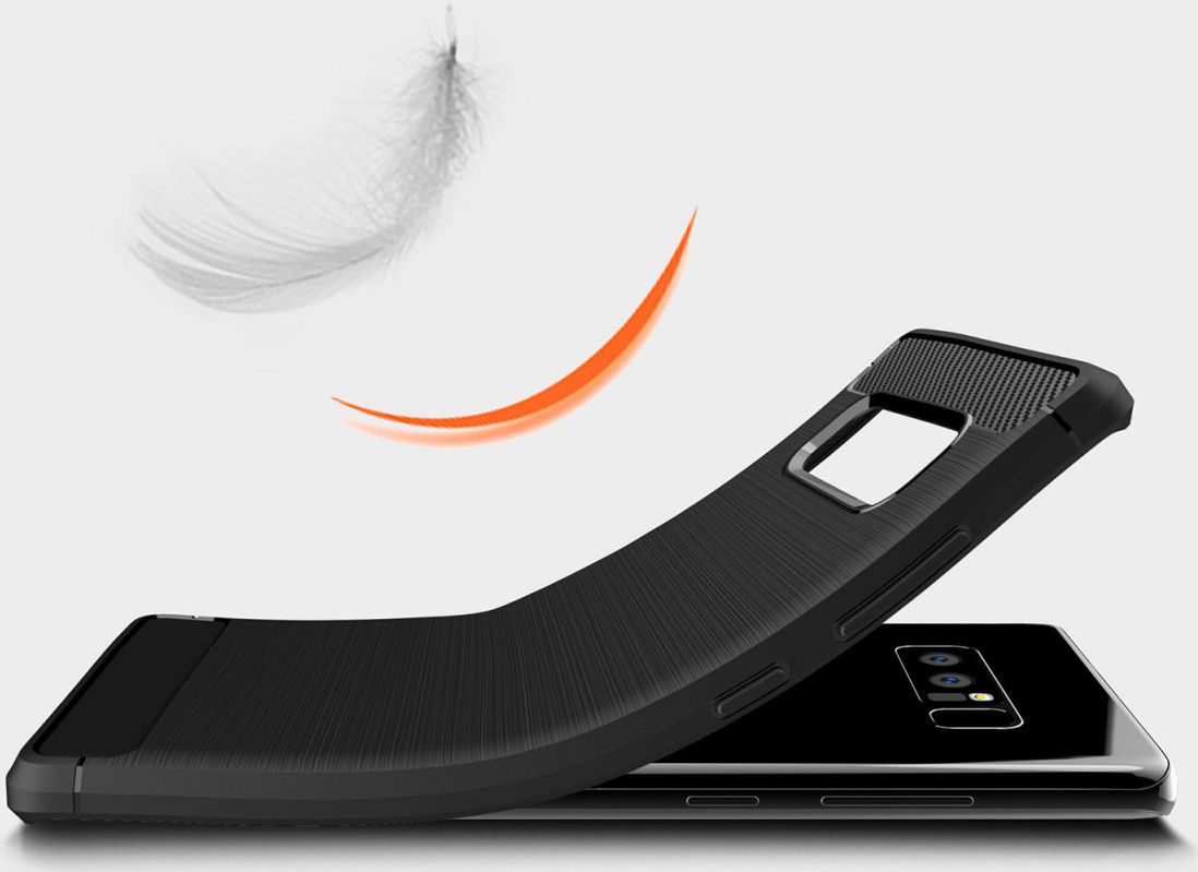 Samsung Galaxy Note 8 Geborsteld TPU Hoesje Rood afbeelding 5