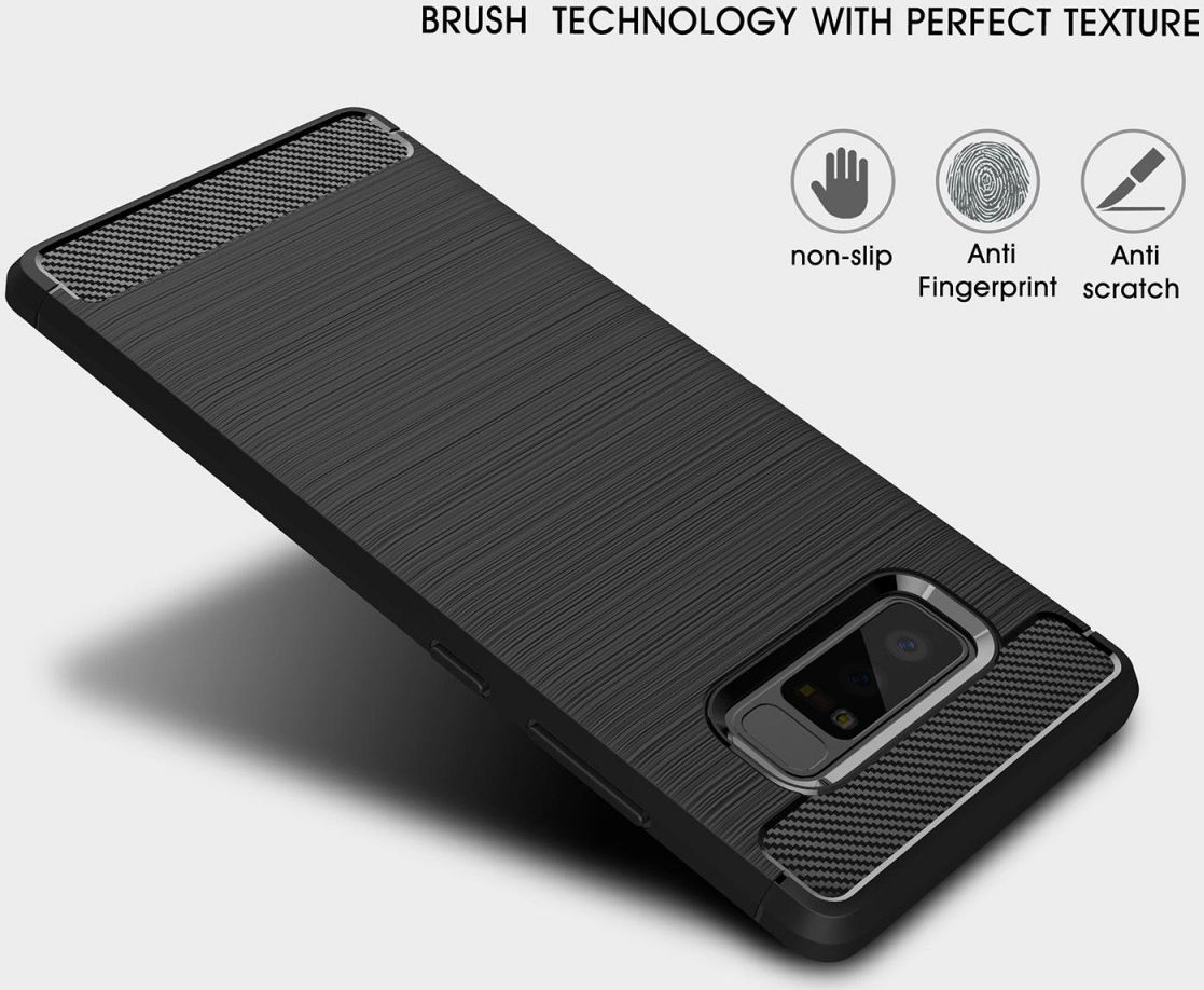 Samsung Galaxy Note 8 Geborsteld TPU Hoesje Rood afbeelding 6