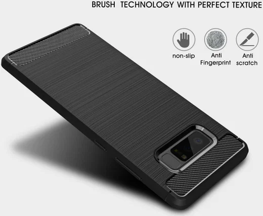 Samsung Galaxy Note 8 Geborsteld TPU Hoesje Rood afbeelding 6