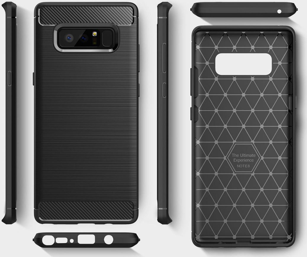 Samsung Galaxy Note 8 Geborsteld TPU Hoesje Rood afbeelding 8