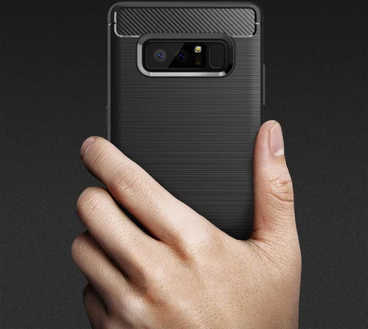 Samsung Galaxy Note 8 Geborsteld TPU Hoesje Rood afbeelding 9