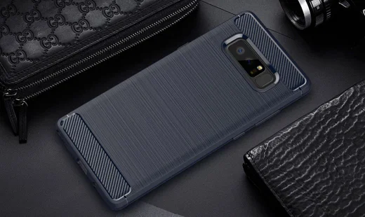 Samsung Galaxy Note 8 Geborsteld TPU Hoesje Blauw afbeelding 7