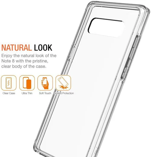 Samsung Galaxy Note 8 TPU Bumper Hoesje Transparant afbeelding 2