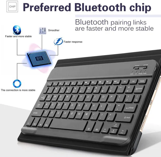 iPad Air 2019 / iPad Pro 10.5 (2017) Keyboard Case Met Bluetooth 3.0 afbeelding 2