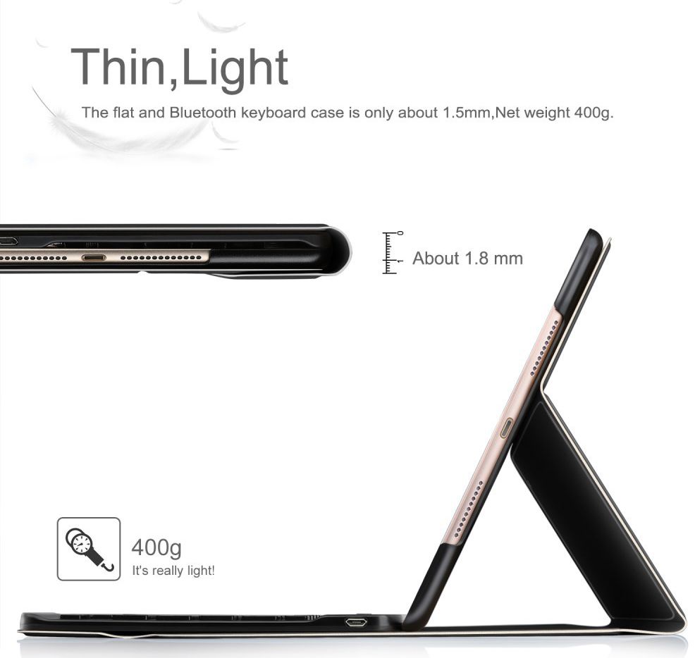 iPad Air 2019 / iPad Pro 10.5 (2017) Keyboard Case Met Bluetooth 3.0 afbeelding 7