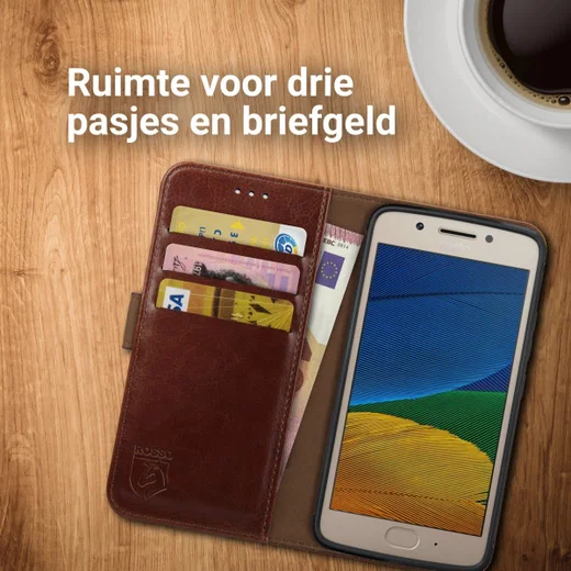 Rosso Element Motorola Moto G5s Hoesje Book Cover Bruin afbeelding 6