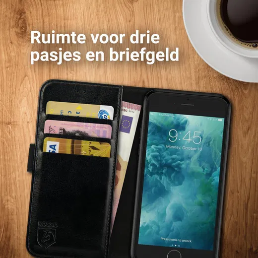 Rosso Element Apple iPhone 6 / 6S Hoesje Book Cover Zwart afbeelding 6