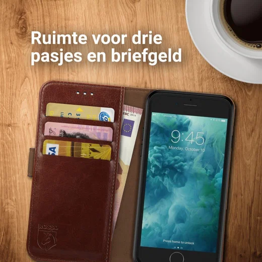 Rosso Element Apple iPhone 6 / 6S Hoesje Book Cover Bruin afbeelding 6