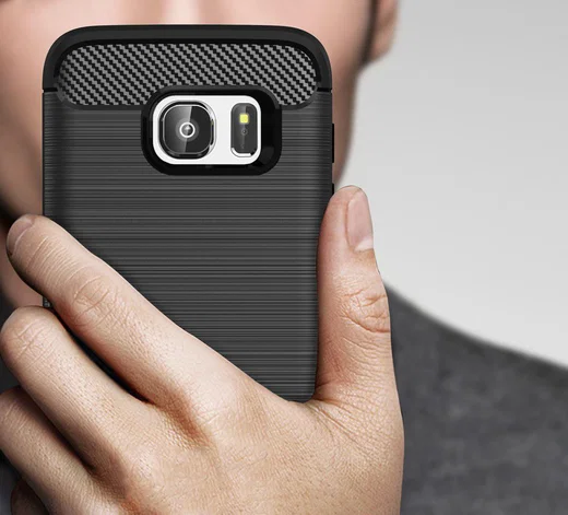 Samsung Galaxy S7 Geborsteld Hoesje Blauw afbeelding 3