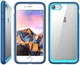 Apple iPhone SE (2020) Hoesje Transparant met Shock Proof Bumper Blauw afbeelding 3